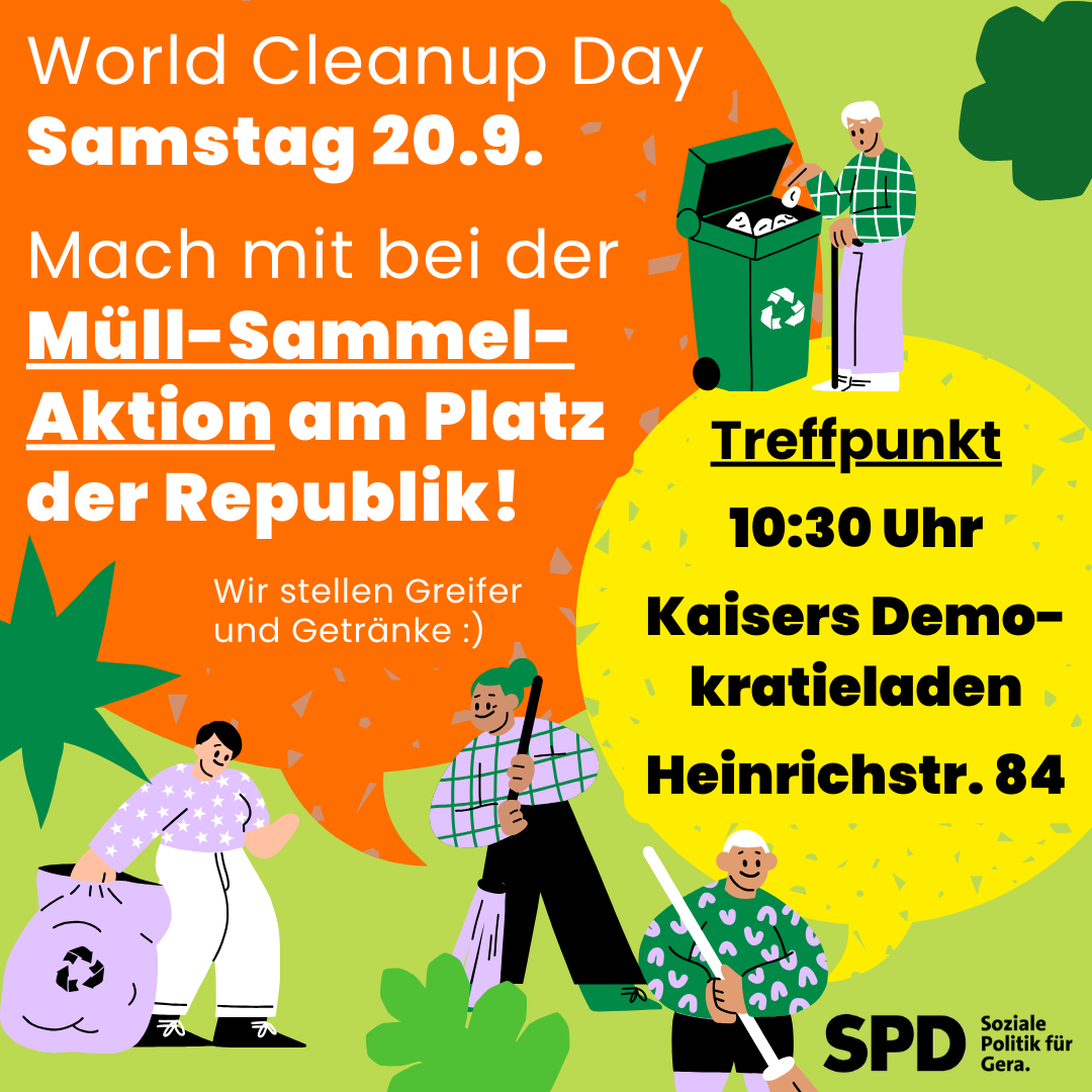 SPD-Aktion zum World Cleanup Day am 20. September 2025